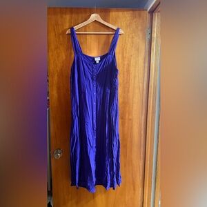 Ava & Viv Purple Faux Button Dress